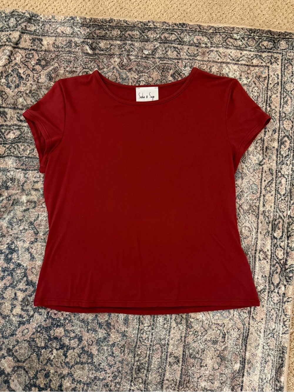 Dry Goods Sadie & Sage Short Sleeve Tee in Deep Red